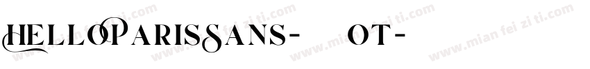 HelloParisSans-常规 ot字体转换